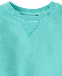Kids Garment Dyed Premium Fleece Sweatshirt