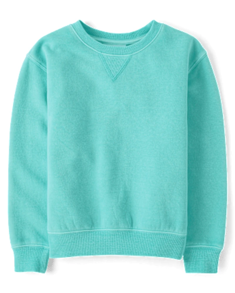Kids Garment Dyed Premium Fleece Sweatshirt