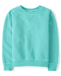 Kids Garment Dyed Premium Fleece Sweatshirt