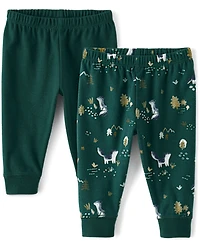 Baby Boys Wolf Pants 2-Pack