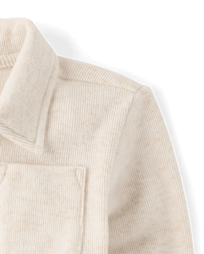 Baby And Toddler Boys Plush Rib Polo