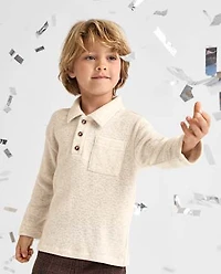 Baby And Toddler Boys Plush Rib Polo