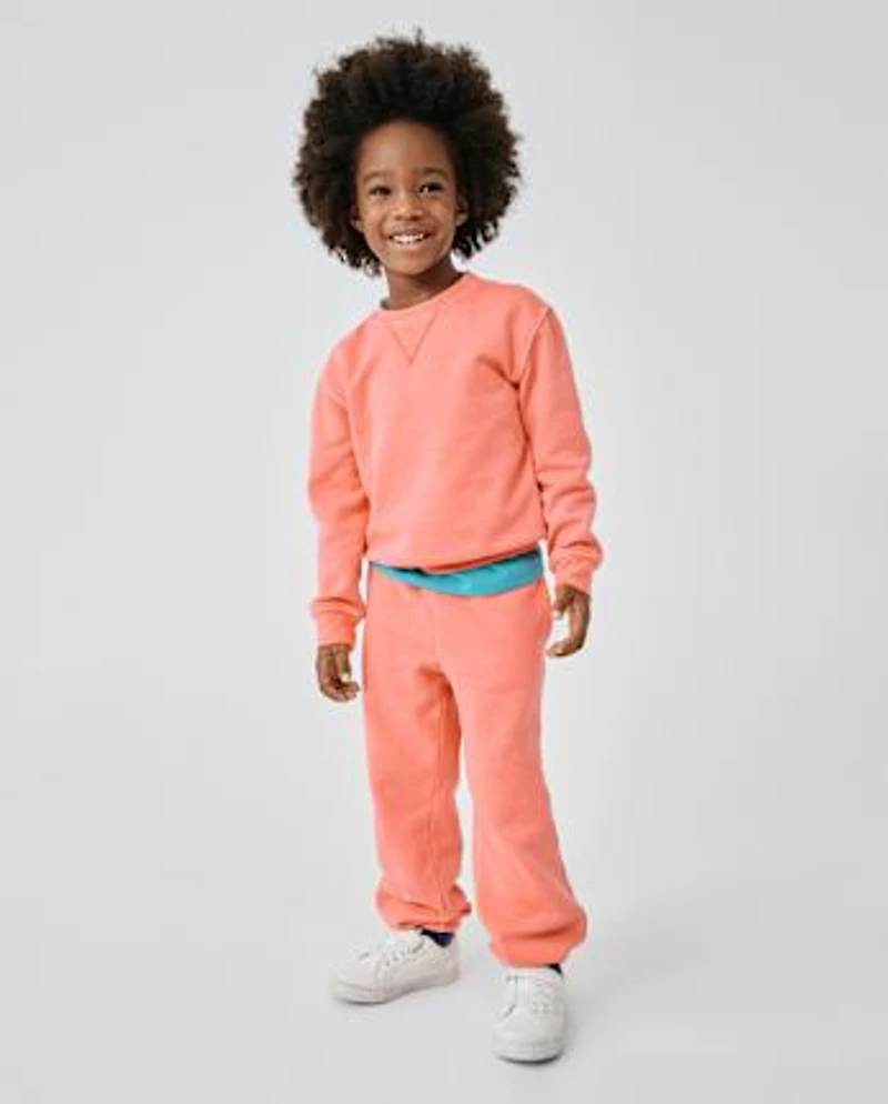 Baby And Toddler Garment Dyed Premium Fleece Jogger Pants
