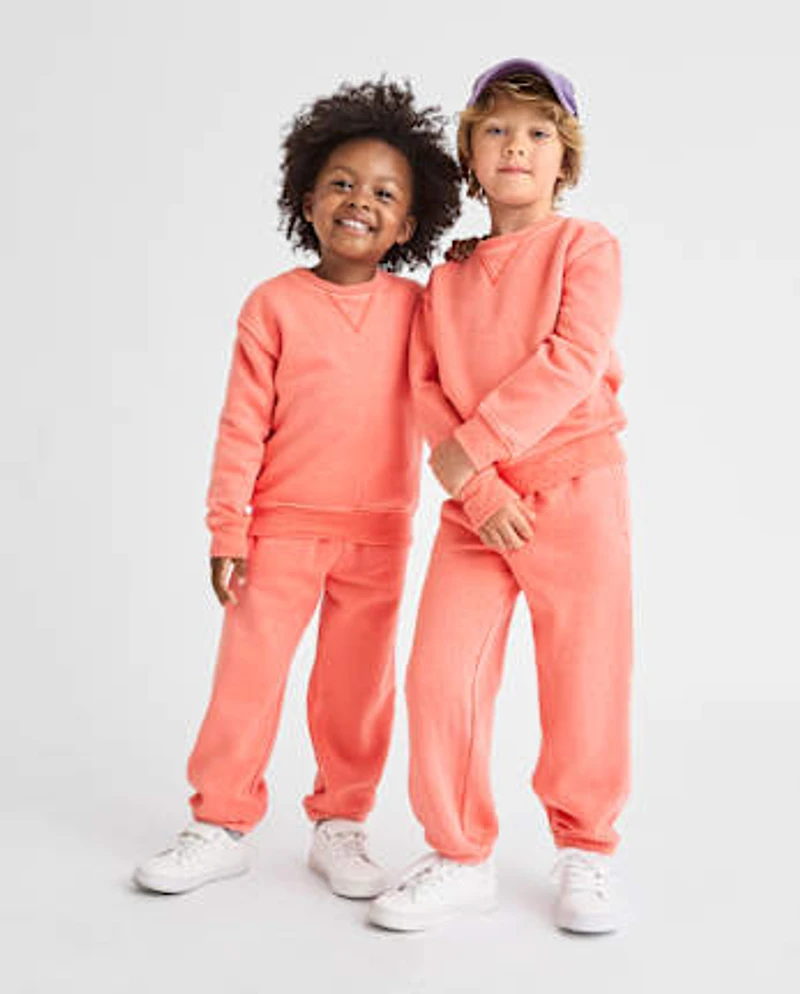 Baby And Toddler Garment Dyed Premium Fleece Jogger Pants