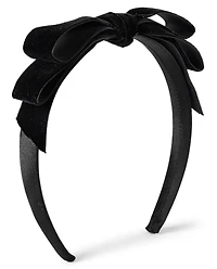Girls Bow Velour Headband