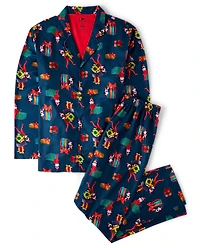 Adult Matching Family The Elf On Shelf™ Button Front Pajamas