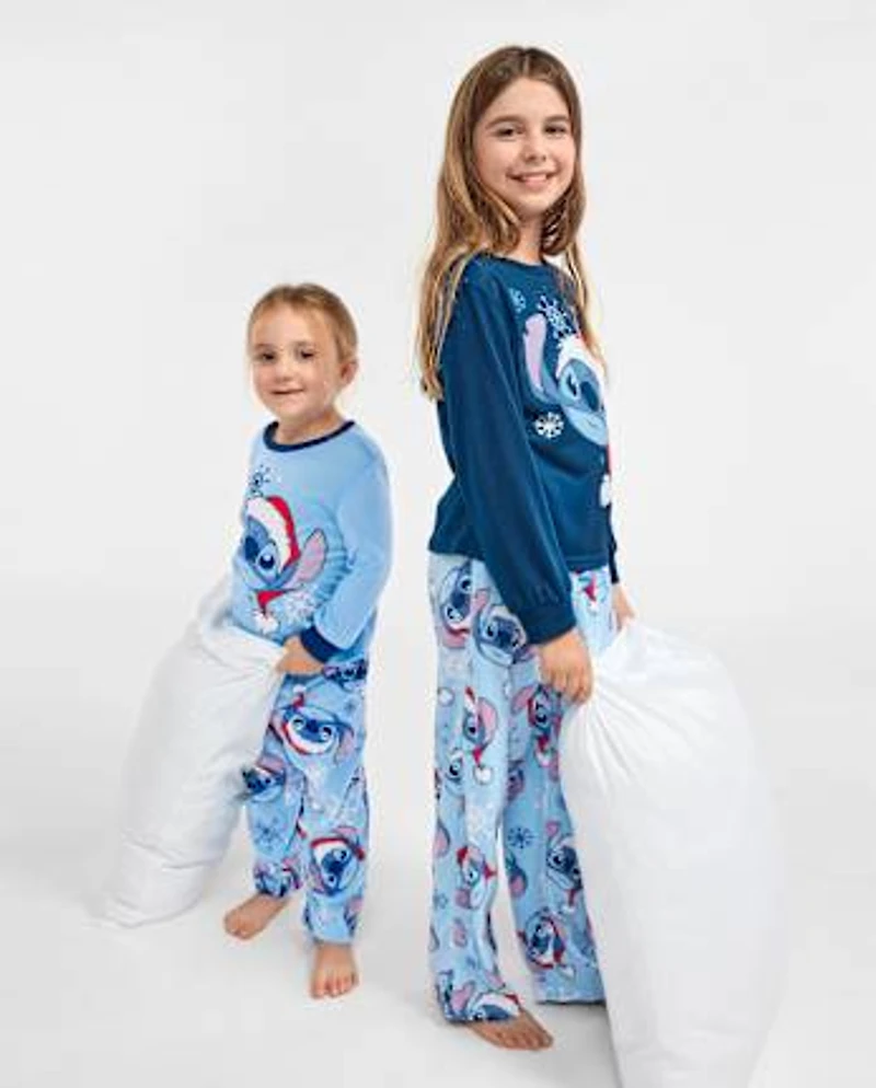 Kids Matching Family Stitch™ Santa Hat Pajamas