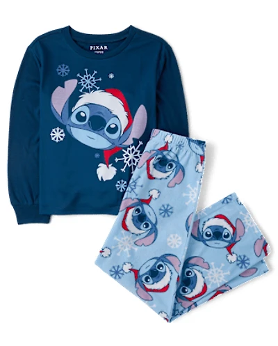 Kids Matching Family Stitch™ Santa Hat Pajamas