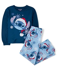 Kids Matching Family Stitch™ Santa Hat Pajamas