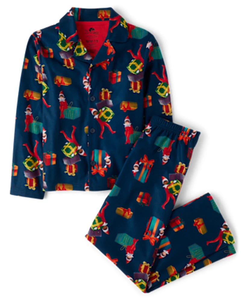 Kids Matching Family The Elf On Shelf™ Button Front Pajamas