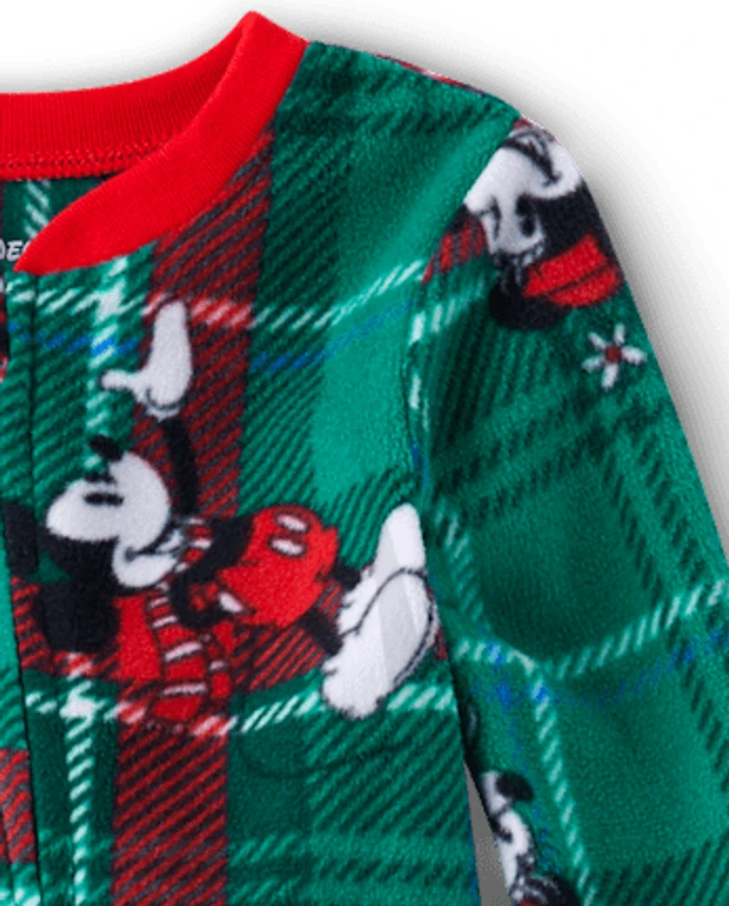 Baby And Toddler Matching Family Mickey Mouse™ Holiday Footed One Piece Pajamas