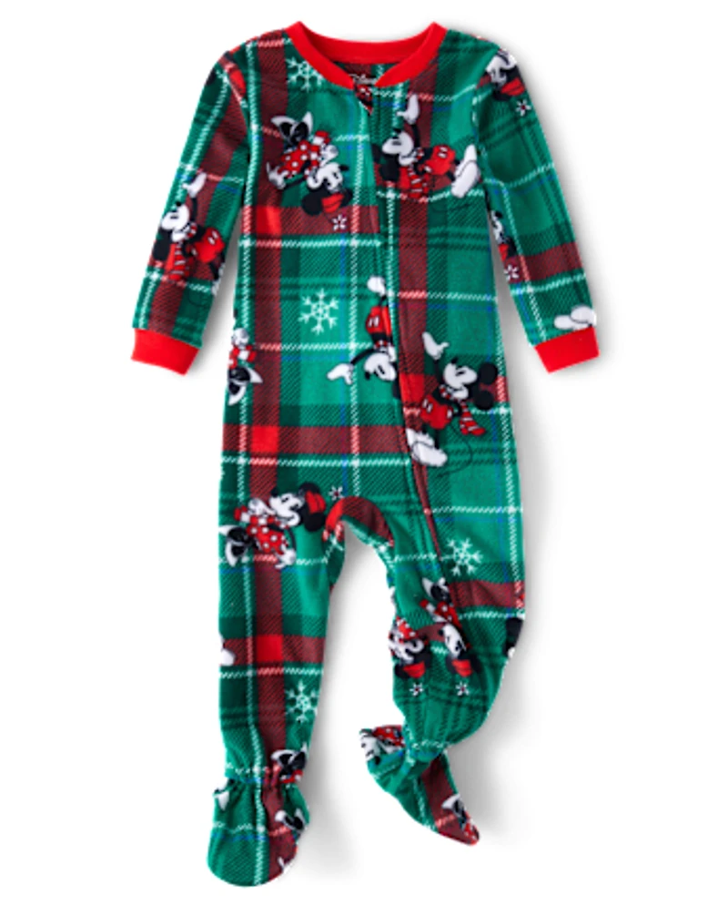 Baby And Toddler Matching Family Mickey Mouse™ Holiday Footed One Piece Pajamas