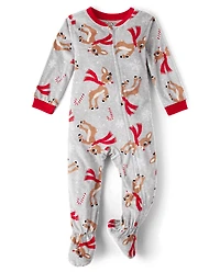 Baby And Toddler Rudolph™ Footed One Piece Pajamas