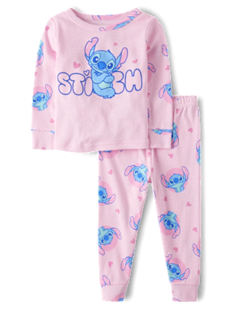 Baby And Toddler Girls Stitch™ Snug Fit Cotton Pajamas