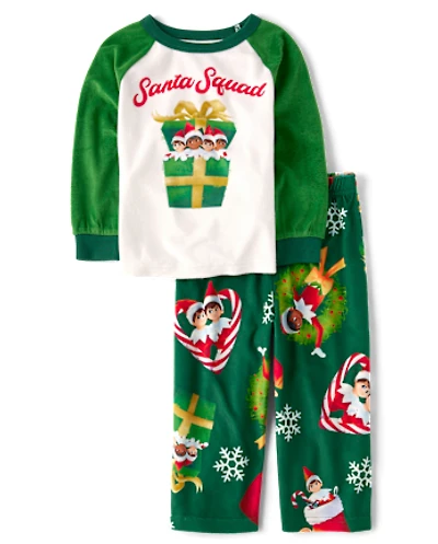 Baby And Toddler Matching Family The Elf On Shelf™ Santa Squad Pajamas