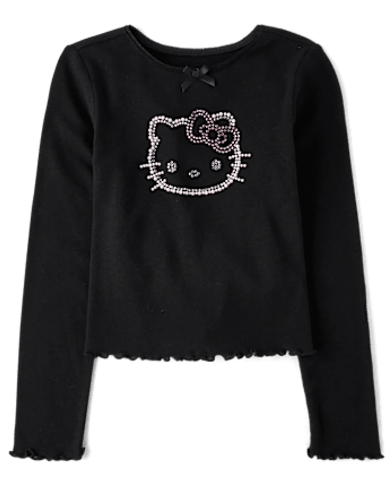 Girls Hello Kitty® Embellished Ribbed Baby Tee