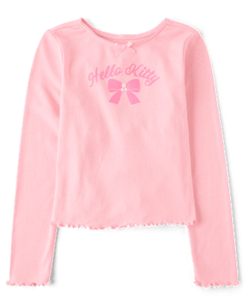 Girls Hello Kitty® Embellished Ribbed Baby Tee