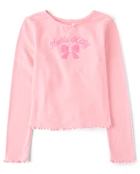 Girls Hello Kitty® Embellished Ribbed Baby Tee