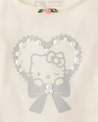 Girls Hello Kitty® Embellished Ribbed Baby Tee
