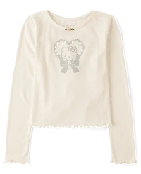 Girls Hello Kitty® Embellished Ribbed Baby Tee