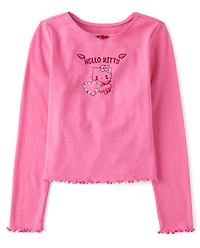 Girls Hello Kitty® Rhinestone Ribbed Baby Tee