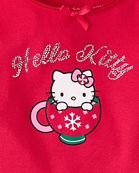 Girls Hello Kitty® Rhinestone Mug Ribbed Baby Tee