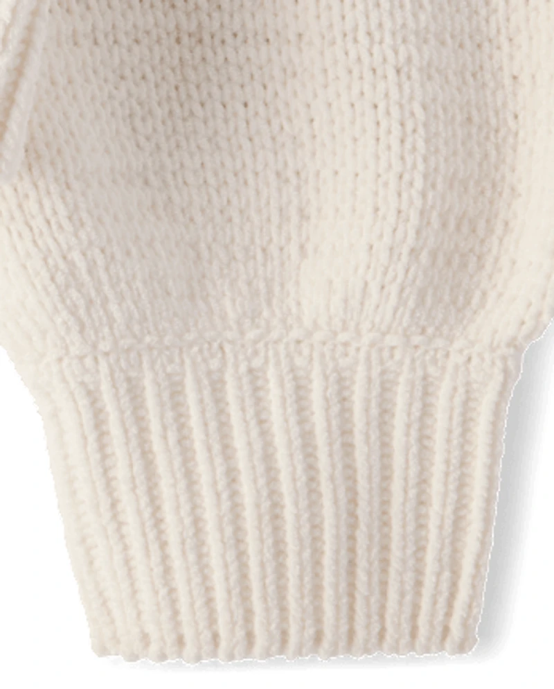 Girls Hello Kitty® Embroidered Chenille Sweater