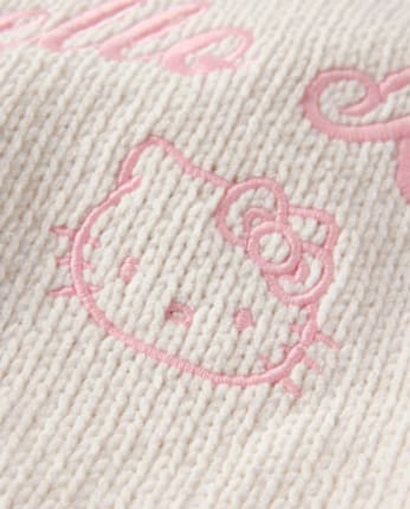 Girls Hello Kitty® Embroidered Chenille Sweater