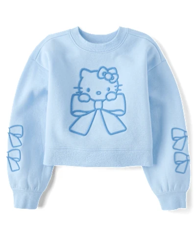 Girls Hello Kitty® Embroidered Premium Fleece Sweatshirt