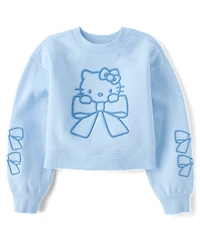 Girls Hello Kitty® Embroidered Premium Fleece Sweatshirt