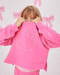 Girls Hello Kitty® Embroidered Premium Fleece Sweatshirt