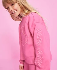 Girls Hello Kitty® Embroidered Premium Fleece Sweatshirt