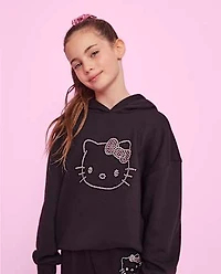 Girls Hello Kitty® Rhinestone Premium Fleece Oversized Hoodie