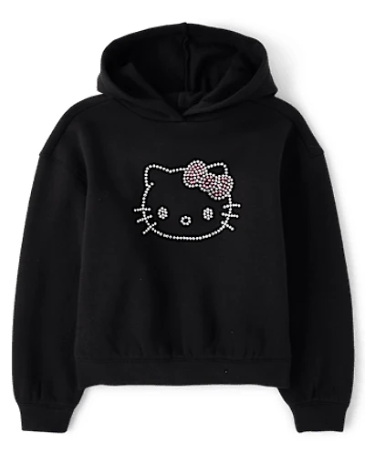Girls Hello Kitty® Rhinestone Premium Fleece Oversized Hoodie