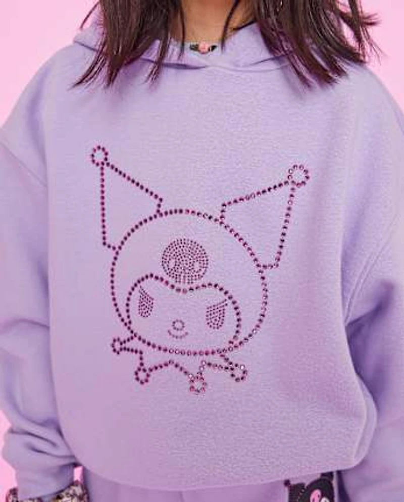 Girls Hello Kitty® Rhinestone Premium Fleece Oversized Hoodie
