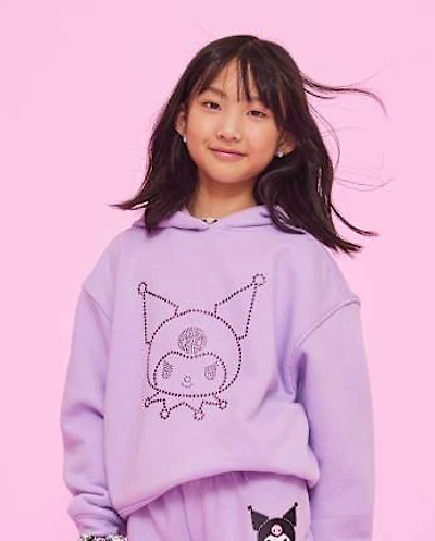 Girls Hello Kitty® Rhinestone Premium Fleece Oversized Hoodie