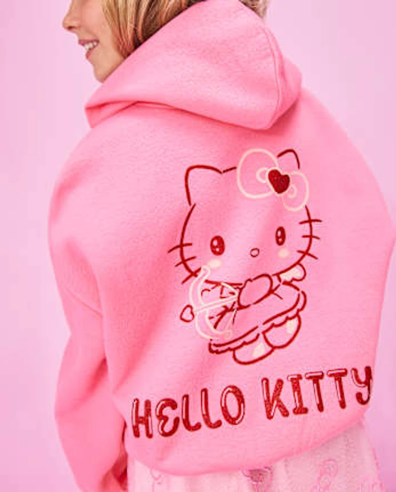 Girls Hello Kitty® Embellished Premium Fleece Hoodie
