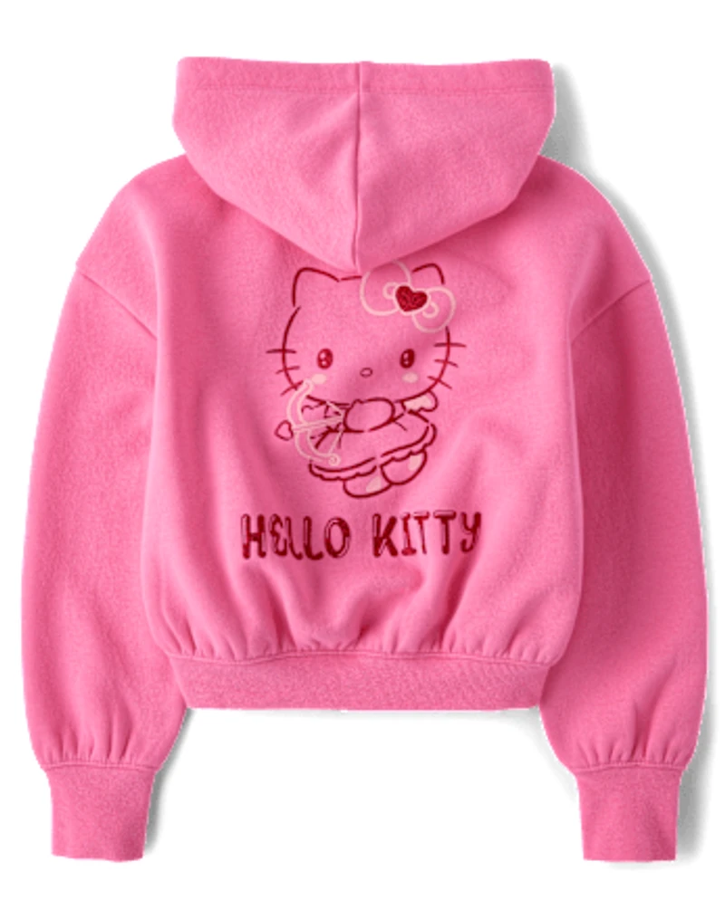 Girls Hello Kitty® Embellished Premium Fleece Hoodie