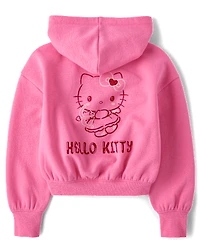 Girls Hello Kitty® Embellished Premium Fleece Hoodie