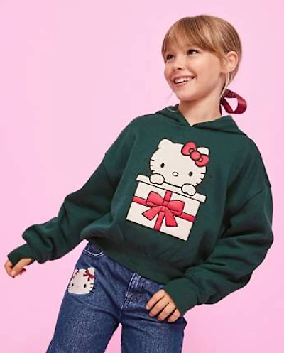Girls Hello Kitty® Embellished Premium Fleece Hoodie