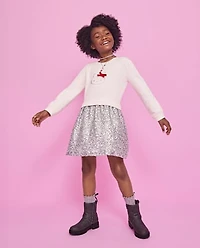 Girls Hello Kitty® Rhinestone Sweatshirt Dress