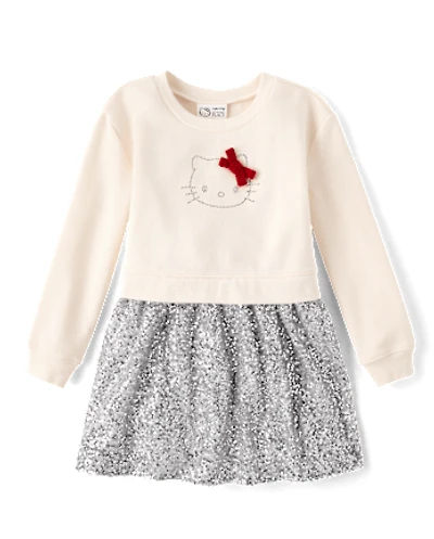 Girls Hello Kitty® Rhinestone Sweatshirt Dress