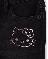 Girls Hello Kitty® Rhinestone Flare Jeans