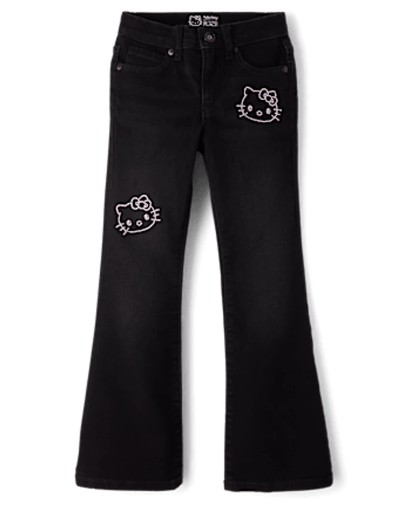 Girls Hello Kitty® Rhinestone Flare Jeans