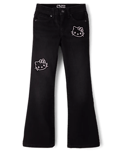 Girls Hello Kitty® Rhinestone Flare Jeans