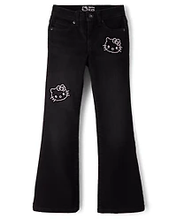 Girls Hello Kitty® Rhinestone Flare Jeans