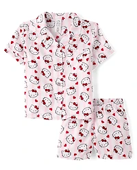 Girls Hello Kitty® Heart Satin Pajamas