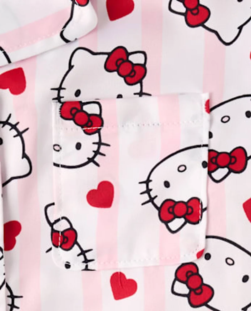 Girls Hello Kitty® Heart Satin Pajamas