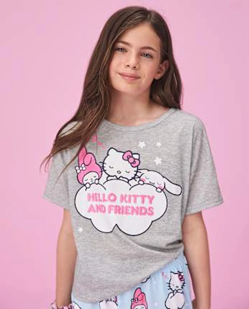 Girls Hello Kitty® And Friends 3-Piece Pajama Set