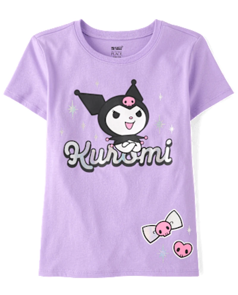 T-shirt graphique holographique Kuromi™ pour filles